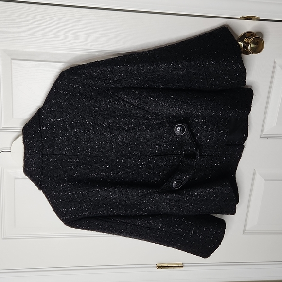 Style & Co. Jacket blazer black sparkle lined size 18 New Years Eve party - Picture 3 of 8